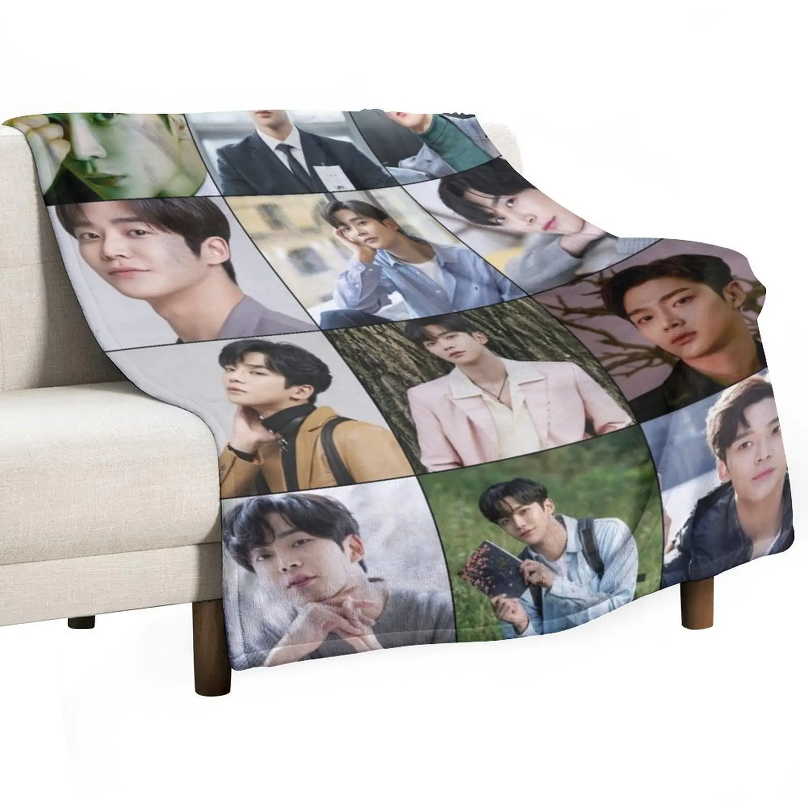 

Rowoon South Korean Singer Photo Collage Art Throw Blanket Multi-Purpose Sofa Throw Baby Thermals For Travel Blankets