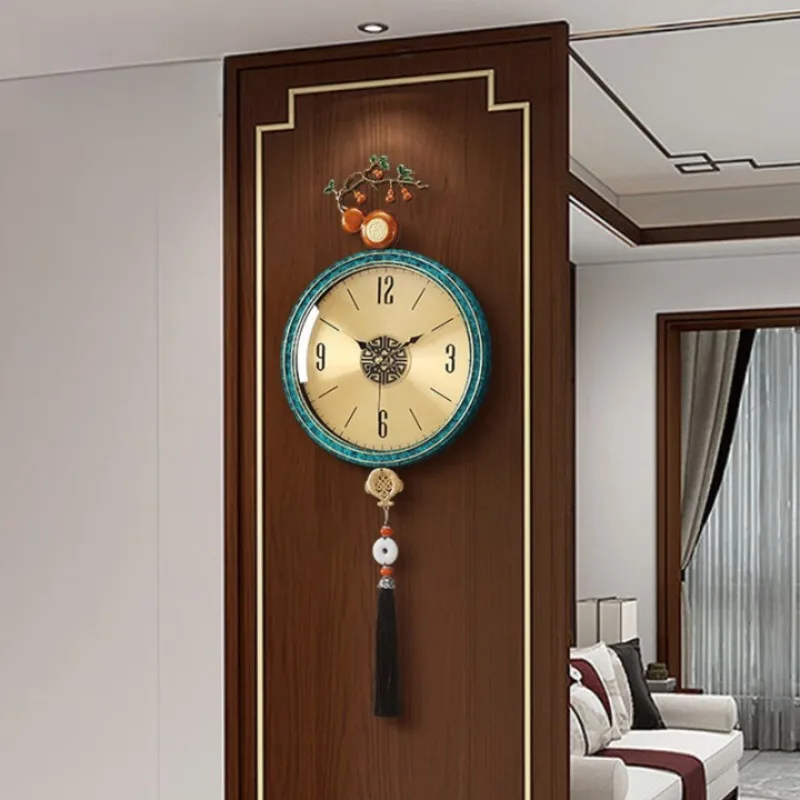 Neue chinesische Messing-Wanduhr für Wohnzimmerdekoration