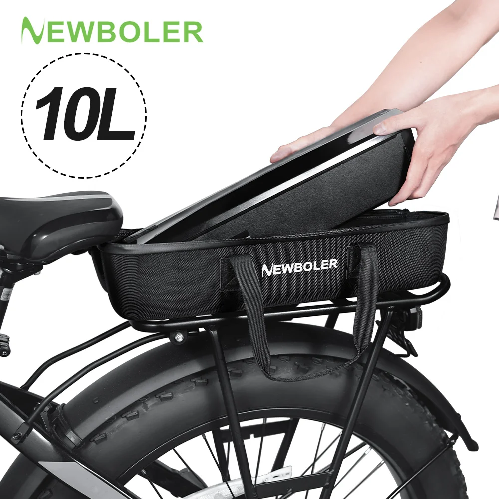 

E-Bike Battery Storage Bag EVA Hard Shell Waterproof Battery Case 10L Large Capacity Bag Organizer Electric Bicycle Accessories