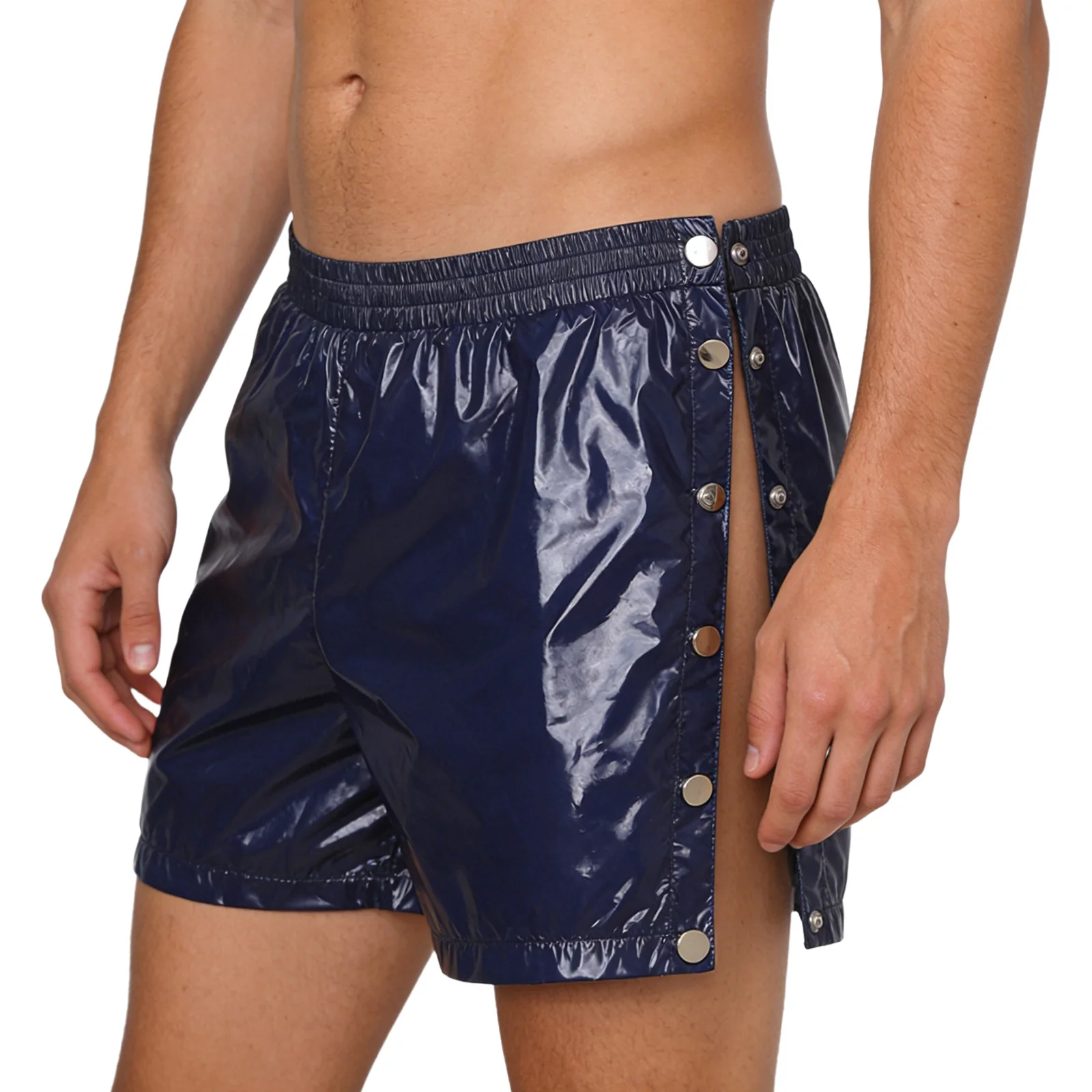 

Mens Waterproof Adaptive Shorts Sides Buttons Swim Trunks Shorts Elderly Patient Special Needs Nursing Leak-proof Boxer Shorts