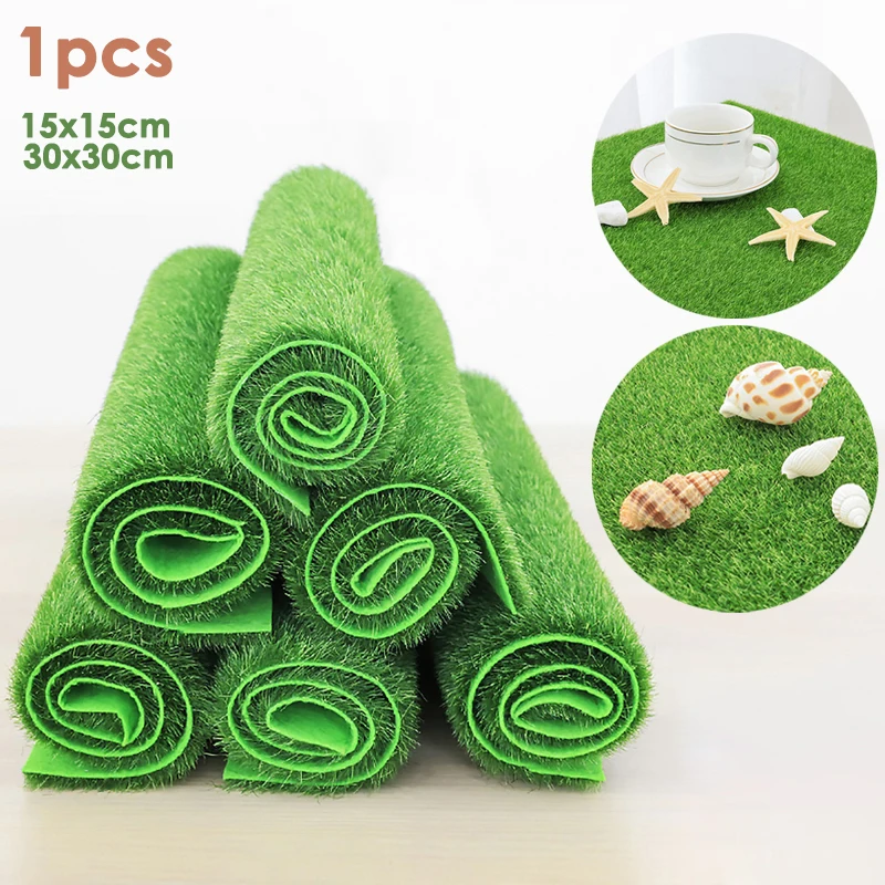 1PCS Garden Artificial Grass Outdoor Gardening Artificial Turf Fake Grass Synthetic Lawn Balcony Garden Supplies Carpet Moss Rug