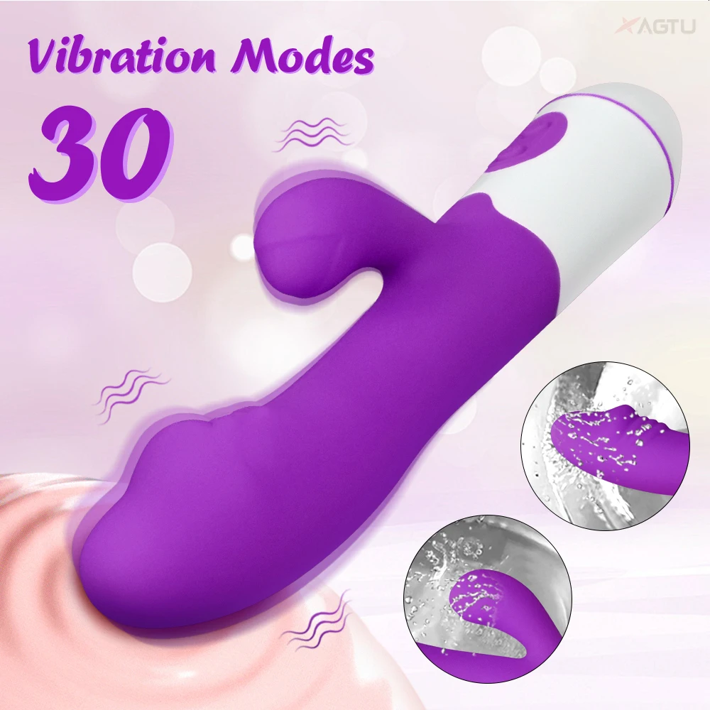 Rabbit Vibrator for Women Vagina G-Spot Vibrator Clit Nipples Stimulator Female Masturbation Battery Powered Sex Toy for Women