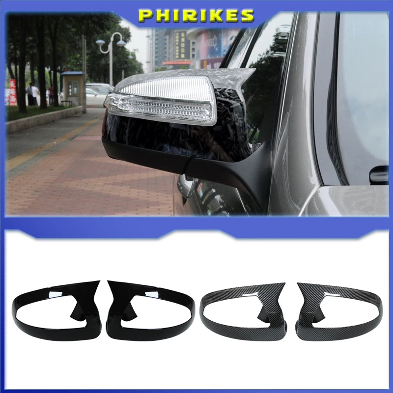 

Для Mercedes Benz C Class W204 S204 Viano Vito W639 ML W164 2007-2014 черный карбоновый чехол для зеркала заднего вида, аксессуары