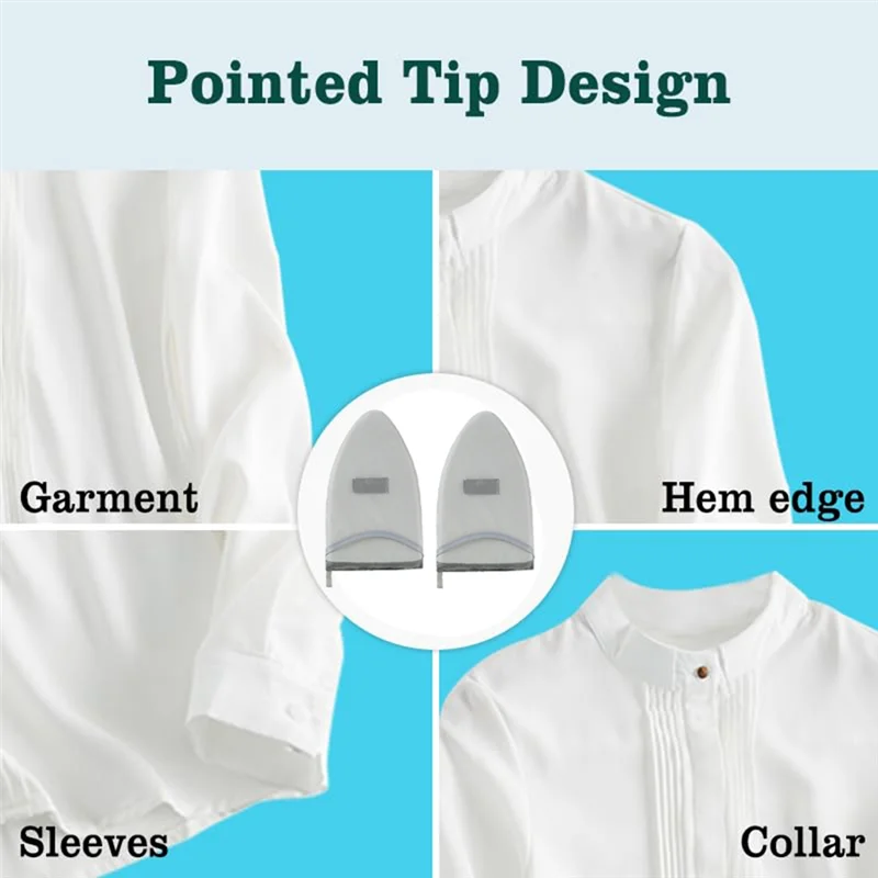 

A20F-2Pcs Handheld Ironing Board Resistant Steamer Mitt With Finger Loop Mini Ironing Board