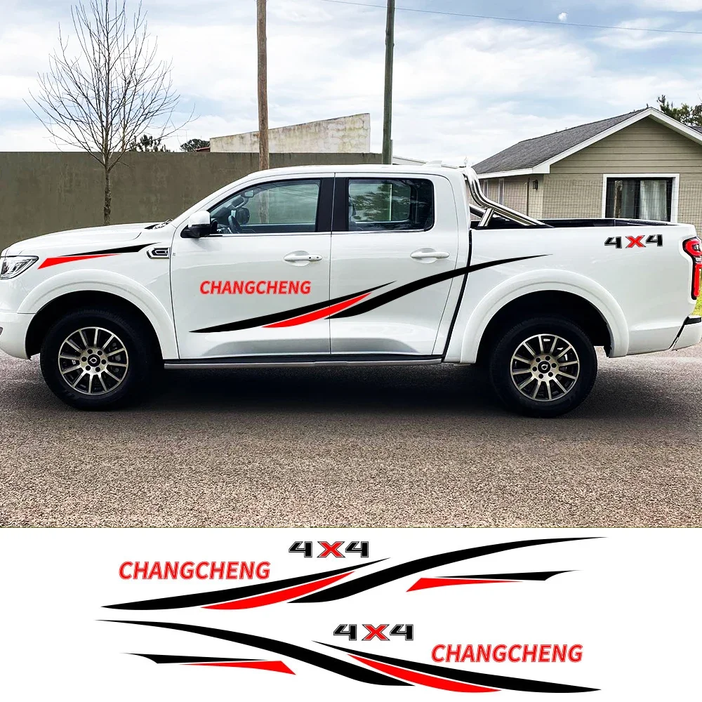 

For GWM Poer Pao Pickup Body Side Stickers Truck 4x4 Graphics Vinyl Film Letters Decor Covers Car Decals Auto Tuning Accessories