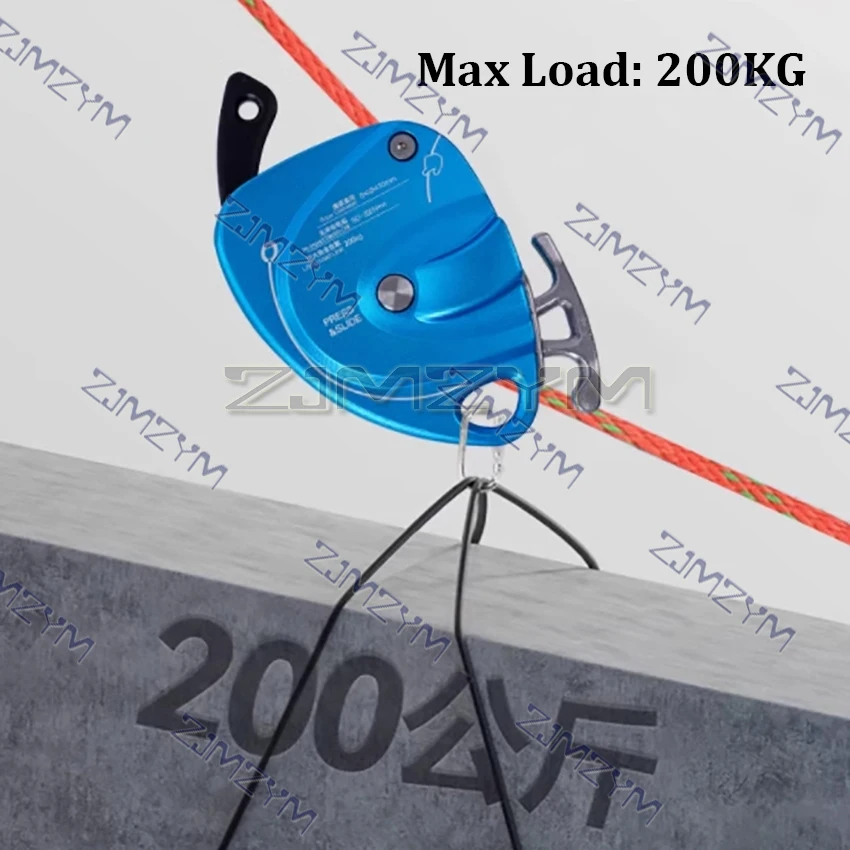 โหลด 200KG Lifter เครื่องมือสําหรับยกไฟฟ้า Aerial Climbing Rope Rock Climbing Wall Climbing Fall อุปกรณ์ป้องกัน