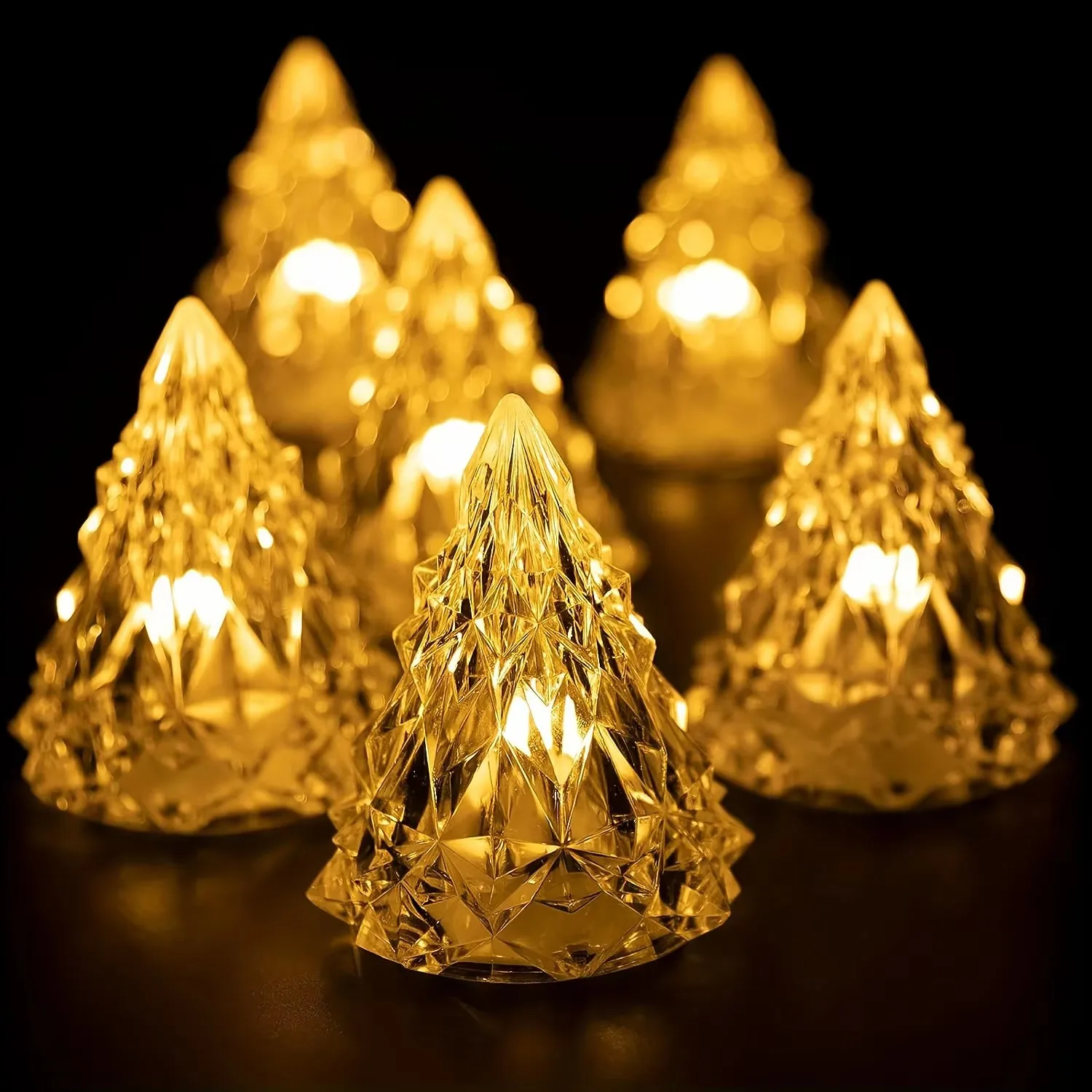 Bedroom crystal lamp LED crystal light Luminous Christmas Tree Christmas Decorative Lamp Desktop Ornament