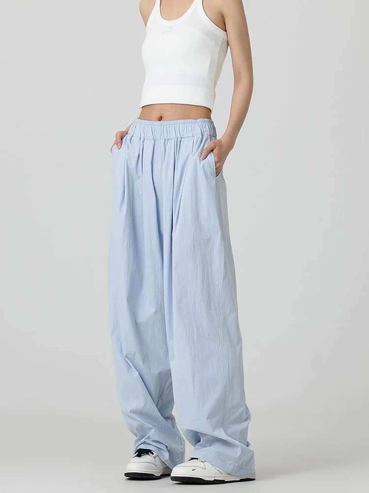 High Waist Straight Casual Pants For Women 2024 Summer New Loose Yamamoto Wide Leg Pants Fashion Versatile