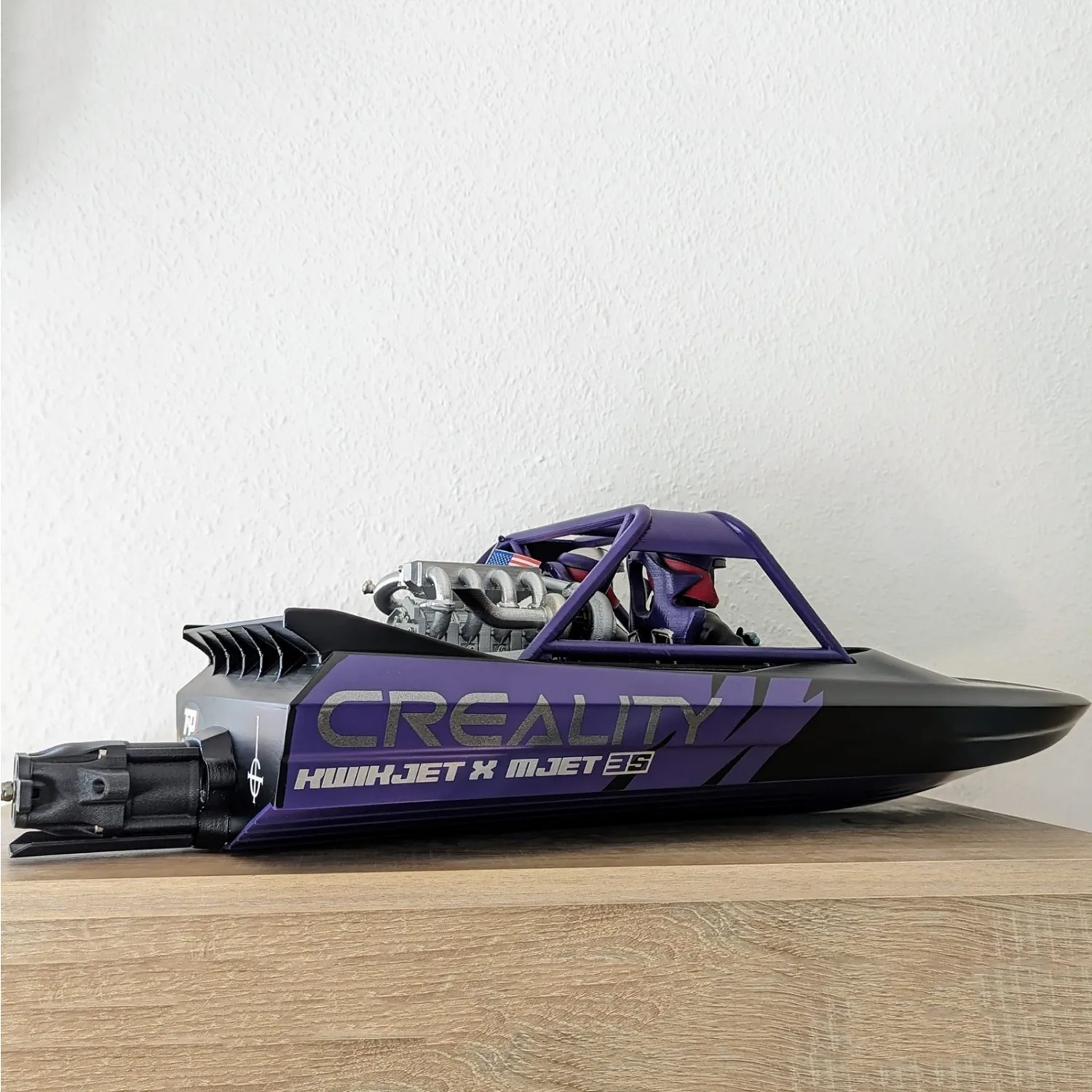 เรือบังคับวิทยุ M-Jet 35 ขนาด 67.8 ซม. พร้อมปั๊มน้ำแบบเจ็ท  แบบออลอินวัน พร้อมโครงพิมพ์  ชุดประกอบเรือบังคับวิทยุแบบเจ็ท ของเล่นเด็กผู้ชาย ของขวัญ