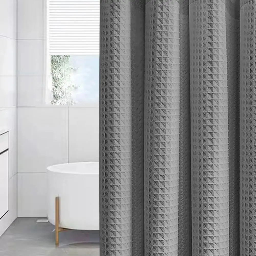 Waffle Texture Shower Curtain Waterproof Shower Curtain Waterproof Waffle Design Shower Curtains for Elegant Home for Every