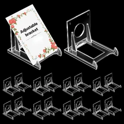 10/20pcs Mini Display Stand Clear Acrylic Display Easels Adjustable Plate Holder Stand Picture Frames Rack Wedding Home Decor