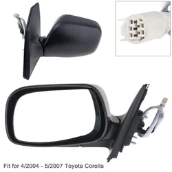 Manual Folding Left /Right Side Mirror Left Hand LH Mirror Fit for 2004-2007 Toyota Corolla CE LE S Sport XRS Sedan 4-Door