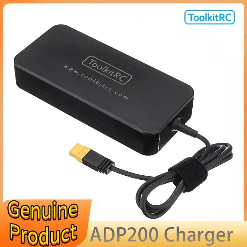 

ToolkitRC ADP200 AC Power Adapter 200W Power Supply XT60 Plug Output 19.5V 10.3A for RC iSDT GTPower HotRC SkyRC