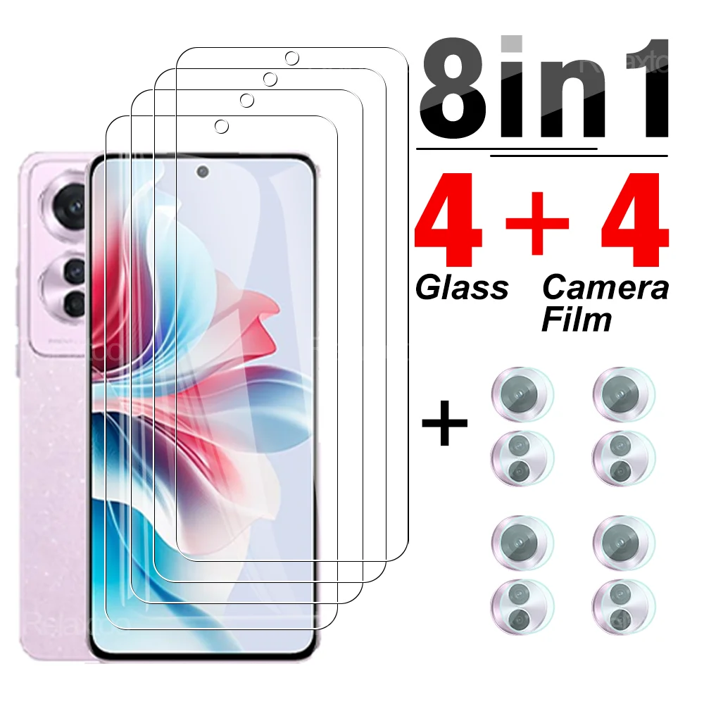 

8in1 Tempered Glass For Oppo Reno11 F 5G Camera Lens Protective Film For Oppo Reno11F Reno 11F Reno 11 F F11 HD Screen Protector