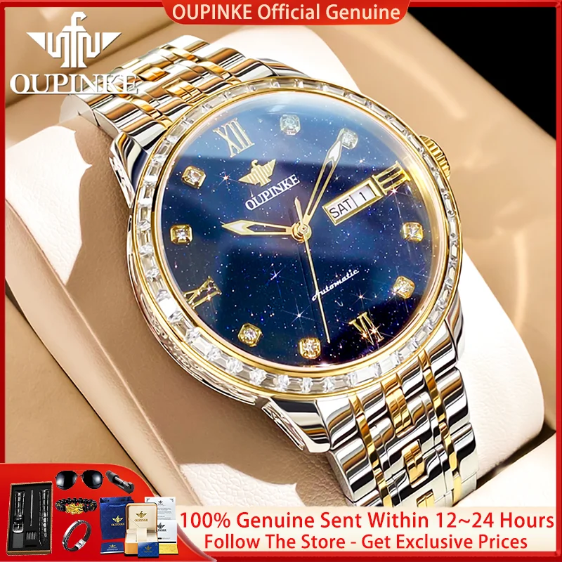 

OUPINKE 3241 Men Watch Luxury Original Starry Sky Waterproof Watch Men Mechanical Watch Automatic Watch High end Brand Men Watch