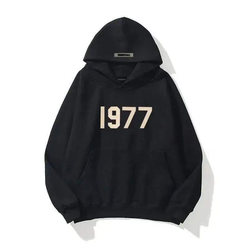 Men's and women's casual hoodies fashionable street boys gold medal luxury prints loose fashion trend 1977 Trendy Hoodie