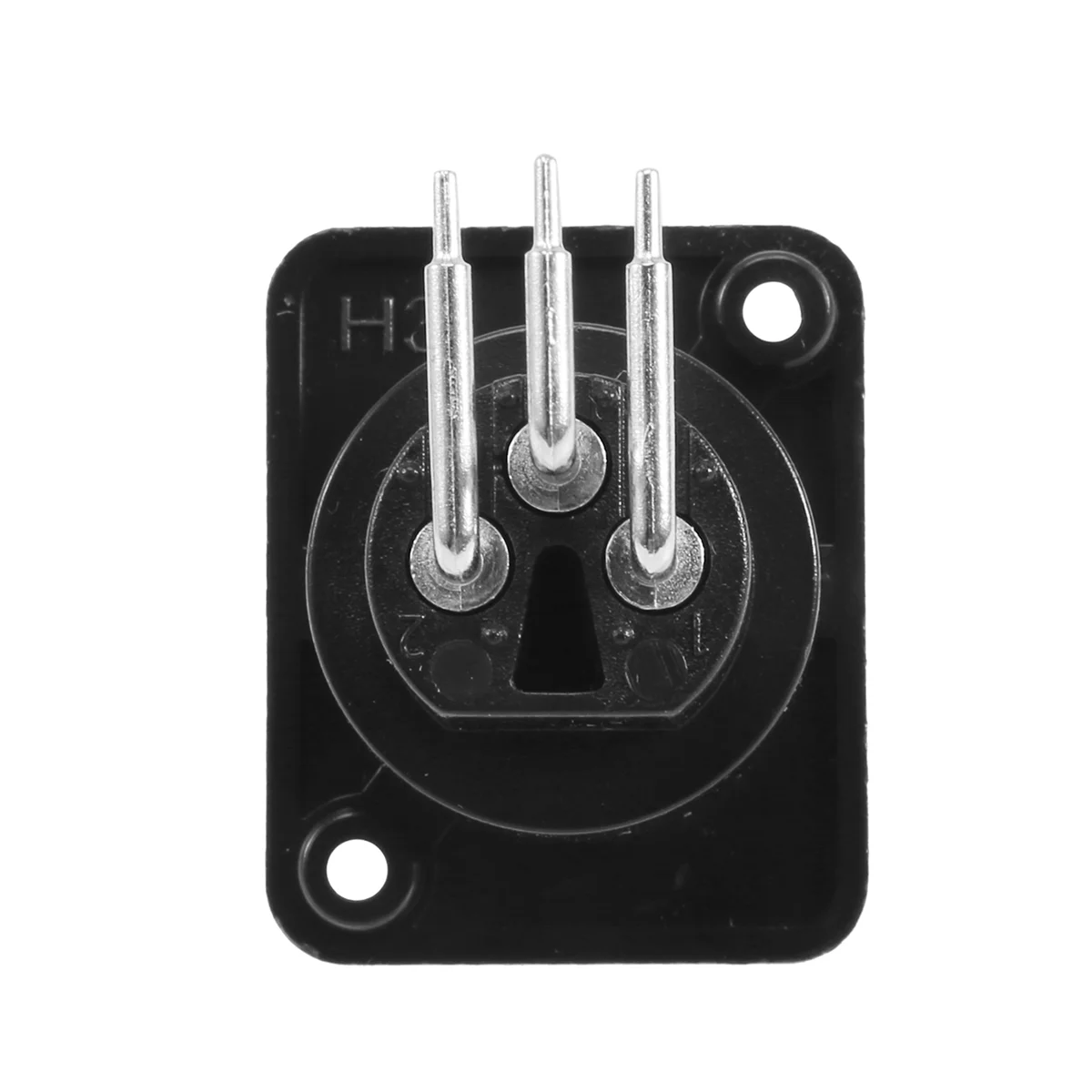 Conector hembra XLR para montaje en Panel, 10 piezas, negro, 3 pines, PCB