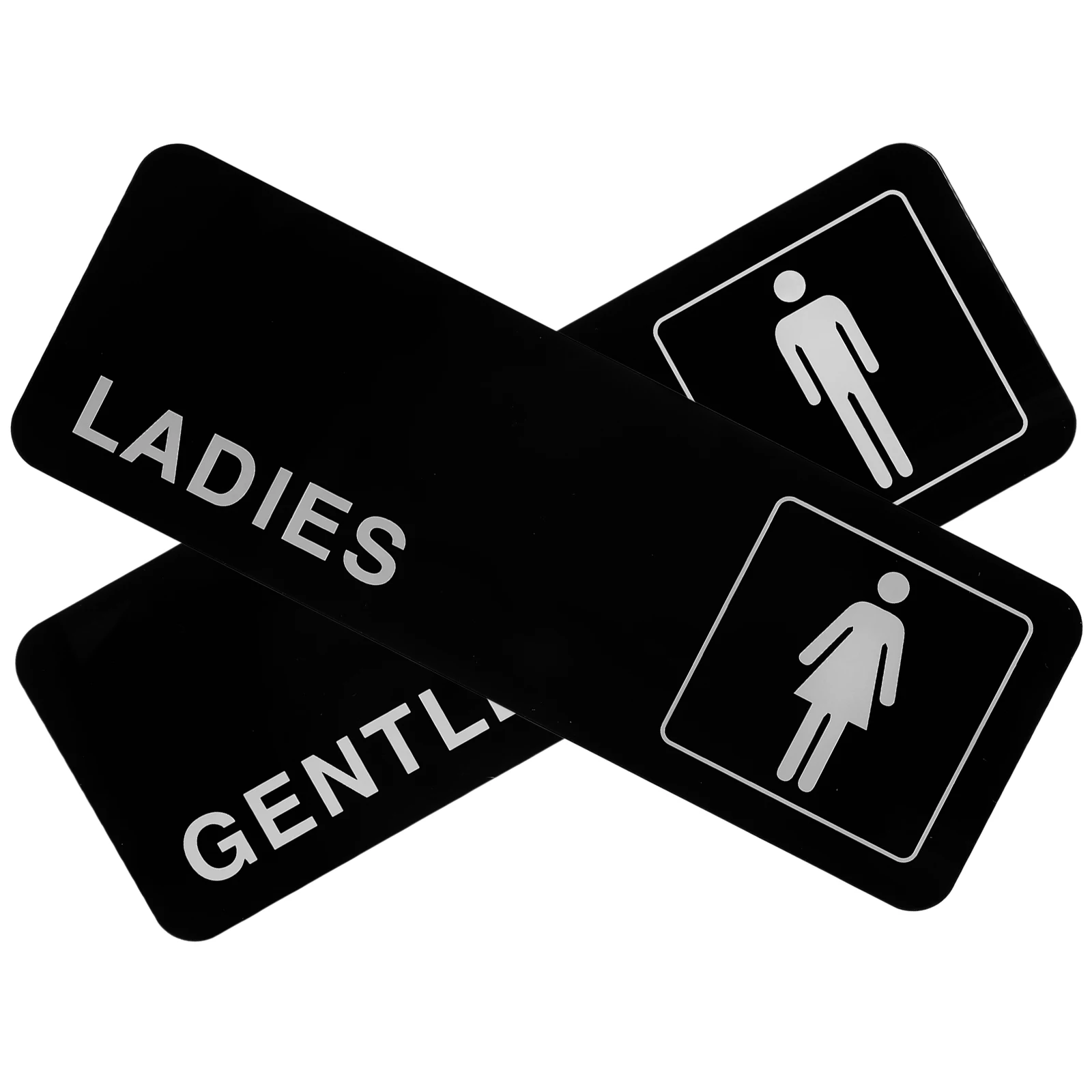 

2Pcs Creative Acrylic Toilet Sign Set Restroom Sign For Men Women Door Plaques Easy Installation