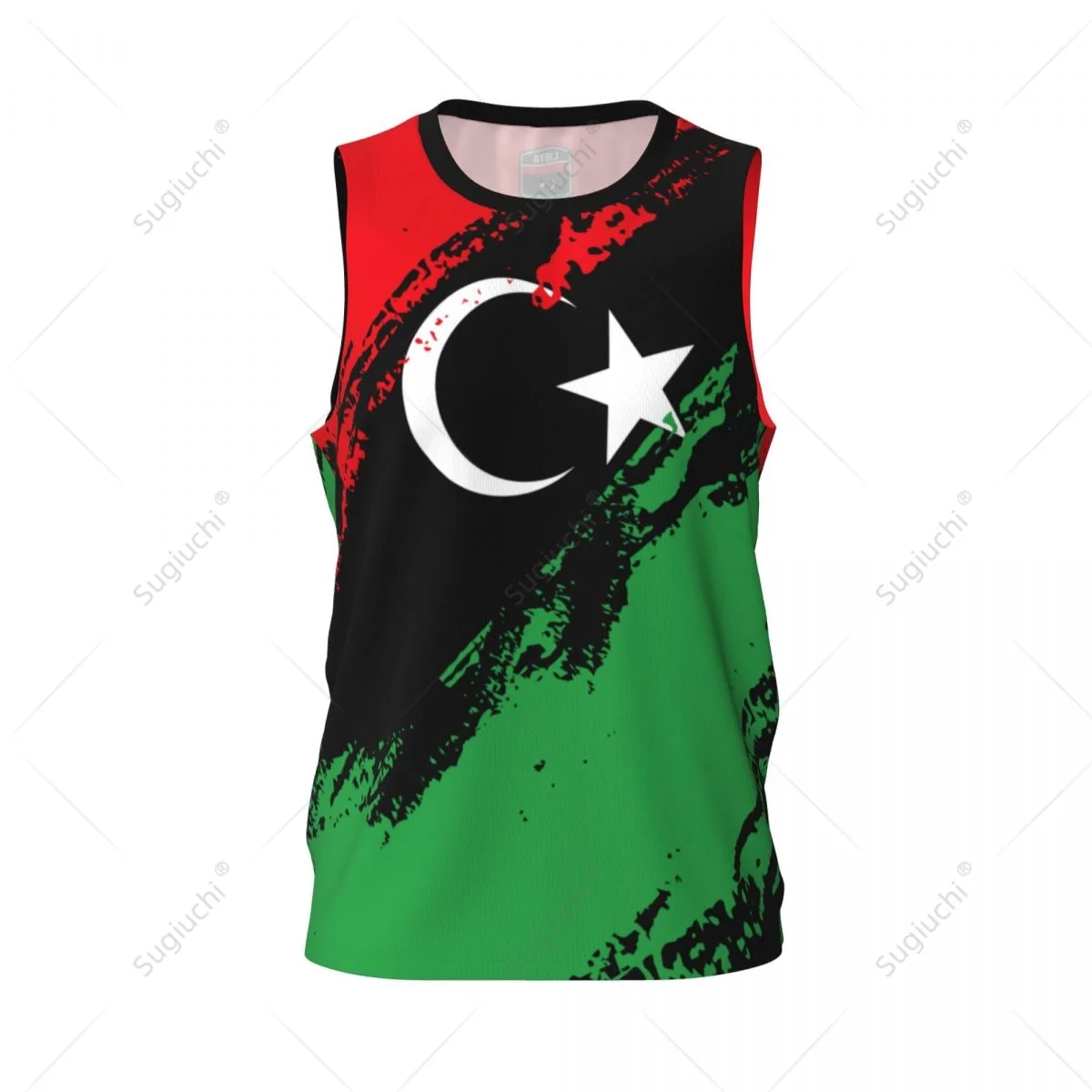 Men Basketball Sports Libya Flag Running Fitness Multifunction Jersey Sleeveless shirt Custom Name Nunber Exclusive