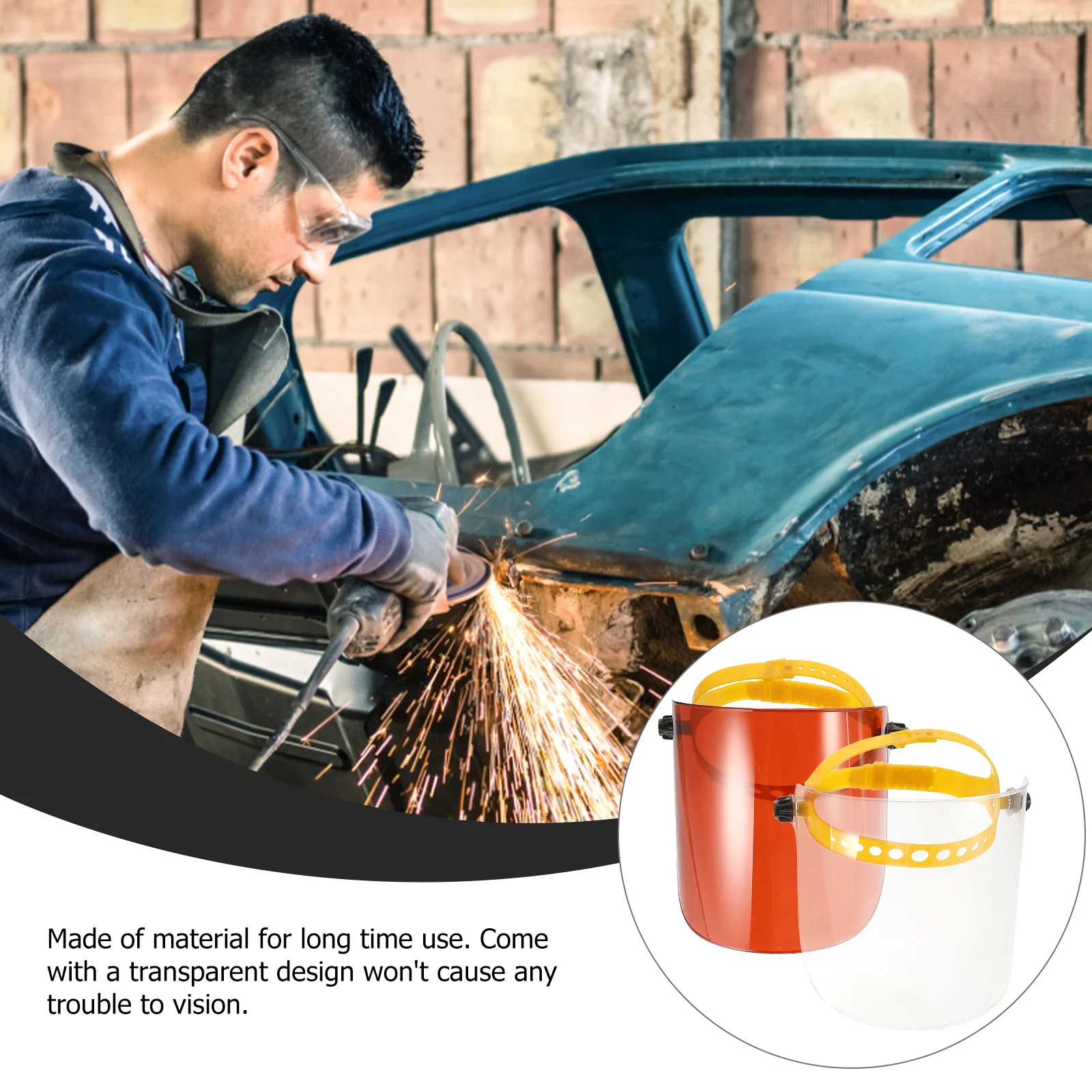 قطعتان من غطاء الوجه الشفاف، حاجز متين للبصق للاستخدام في الهواء الطلق، خفيف الوزن، حماية محمولة، تصميم بسيط #4