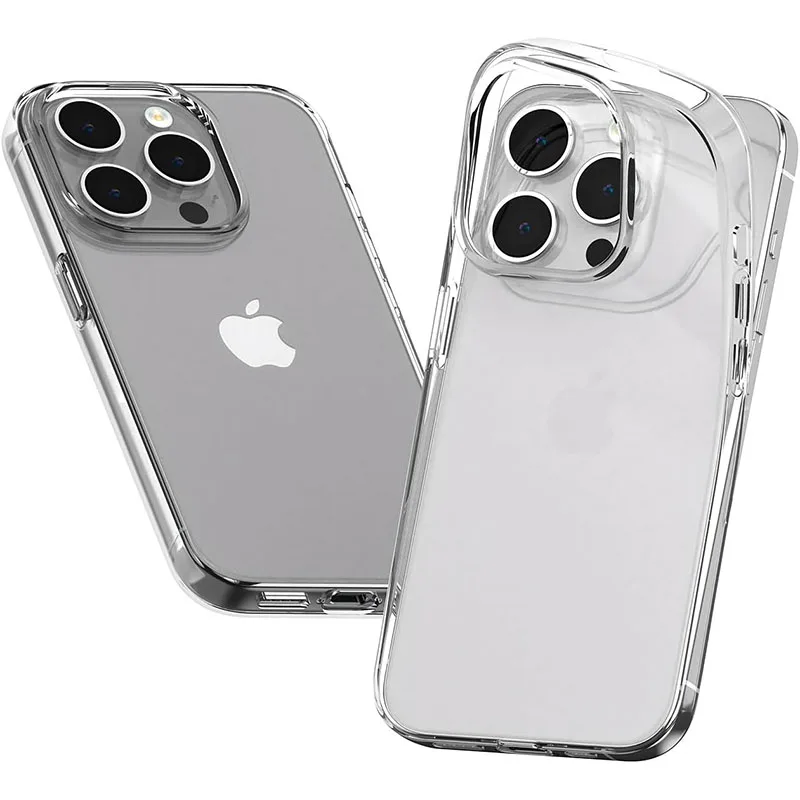 Ultra Thin Clear Silicone Soft TPU Case For Iphone 15 14 13 12 Mini 11 Pro Xs Max Xr 7 8 Bumper Case For Iphone 14 15 Plus Coque
