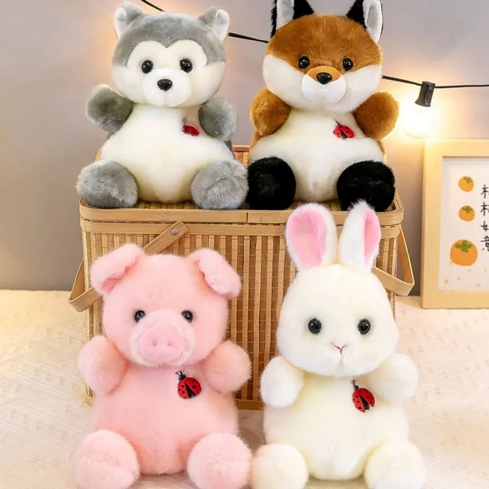 

Cute Sitting Animals Monkey Doll Clip Koala Pig Elephant Plush Toy Collection Handmade Penguin Plush Doll Home Decor