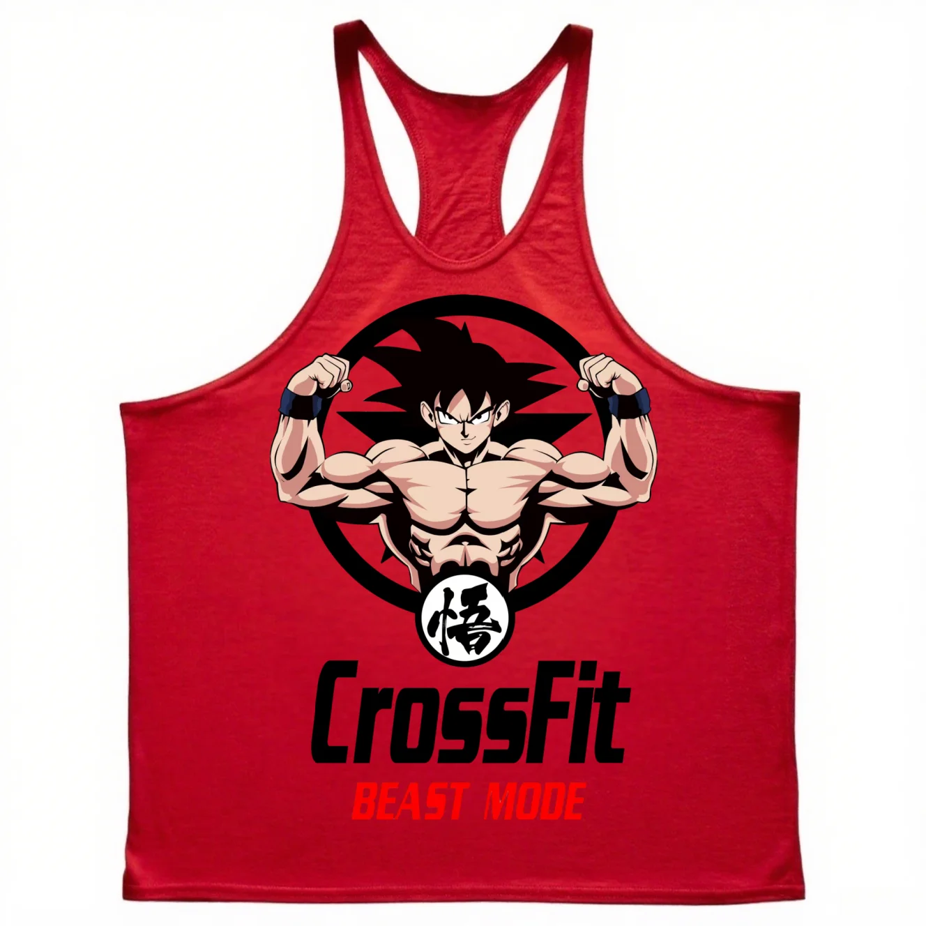 

Dragon Ball Japanese Anime Printed Pure Cotton Men's Plus Size Vest Sports Training Breathable Street Summer Vest Fitness Suit