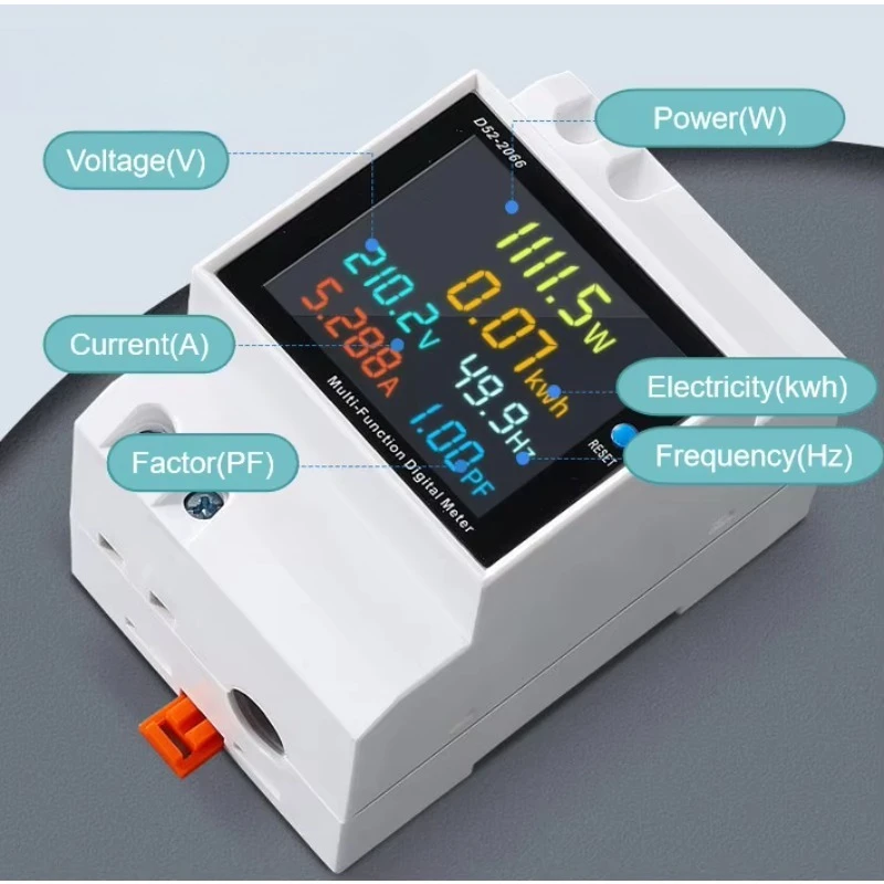 

D52 2066 AC meter with LCD for AC power and energy consumption
