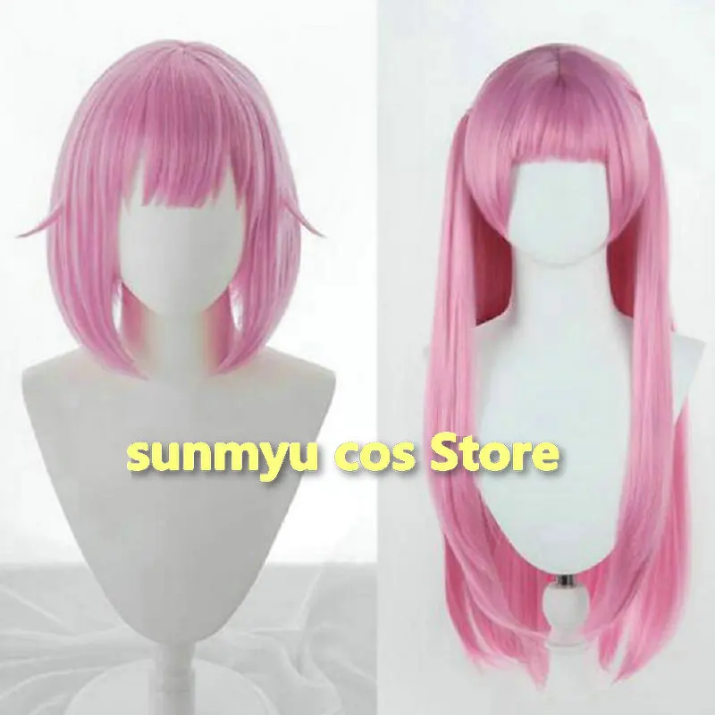 

Красочное выступление проекта Sekai. Парик для косплея Otori Emu, длинный парик с розовыми волосами, короткий парик