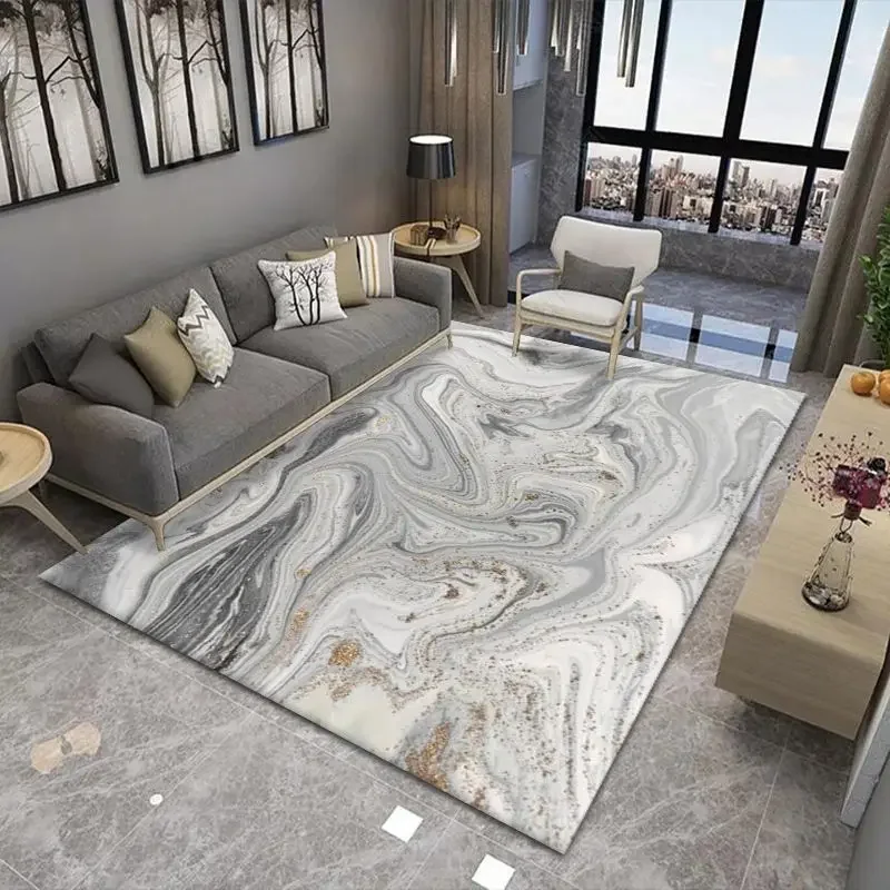 

Легкий роскошный абстрактный ковер, который можно стирать в машине, ковер для гостиной, спальни или детской комнаты — настраиваемый напольный коврик, домашний декор