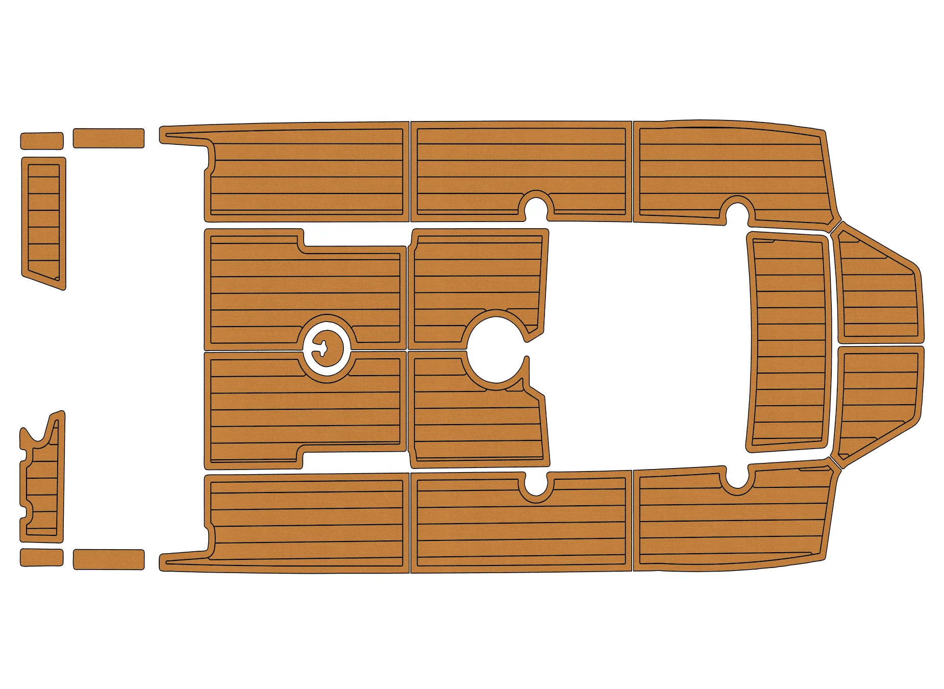 

Anti-Skid EVA Faux Teak Self-Adhesive 6mm Boat Deck Pad for 2000-2002 Boston Whaler 22 Dauntless Yacht Cockpit Marine Floor