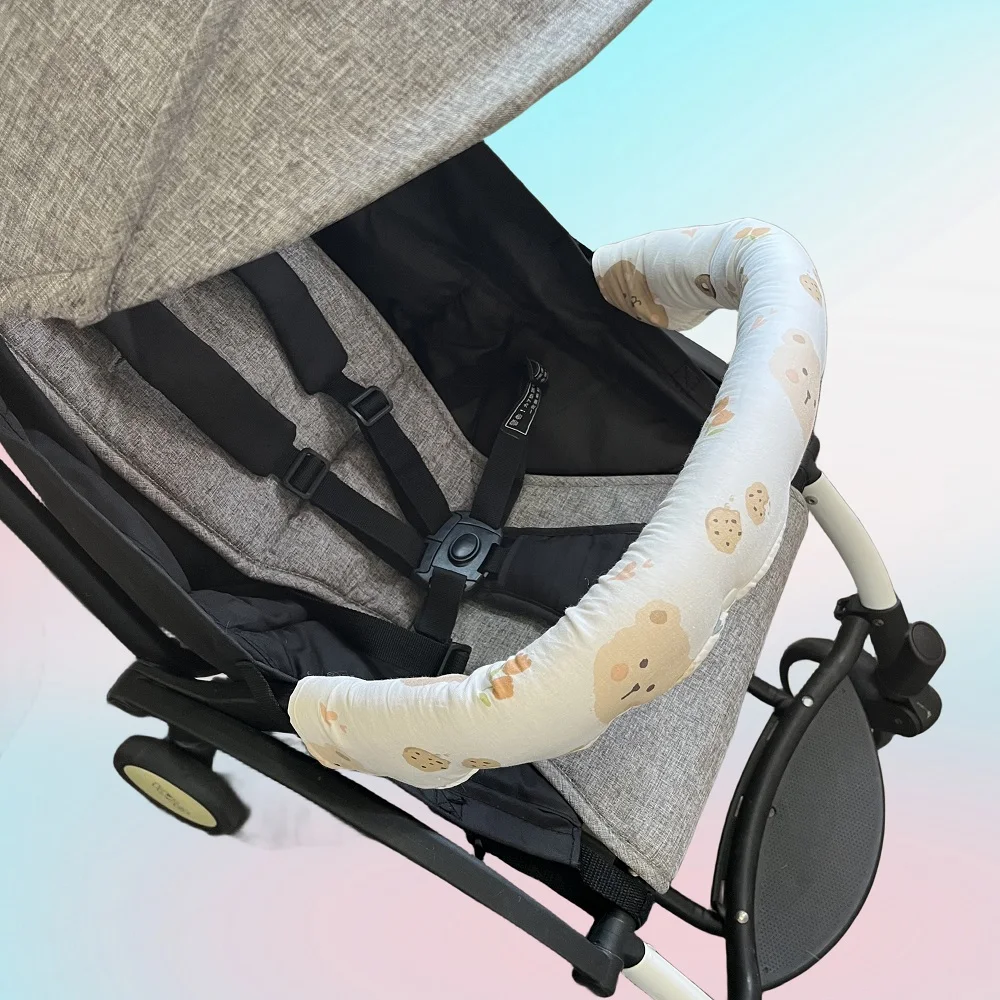 Baby Stroller Armrest Cover Protector Universal Stroller Handlebar Sleeve Cover Seat Belt Shoulder Cover Stroller Burp Cloths