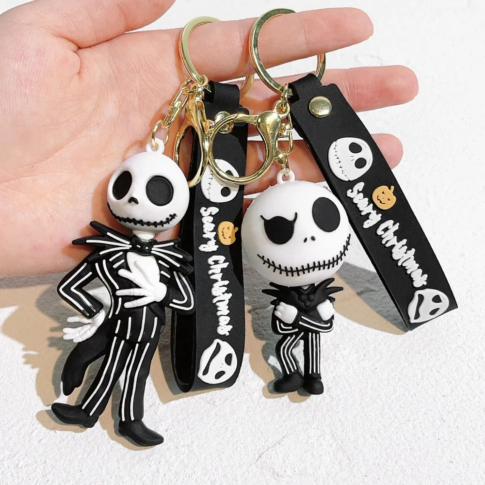 Der Albtraum vor Weihnachten Schlüsselanhänger Anhänger Sally Jack Totenkopf Halloween Horrorfilm Schmuck Tasche Zubehör Schlüsselhalter Geschenke