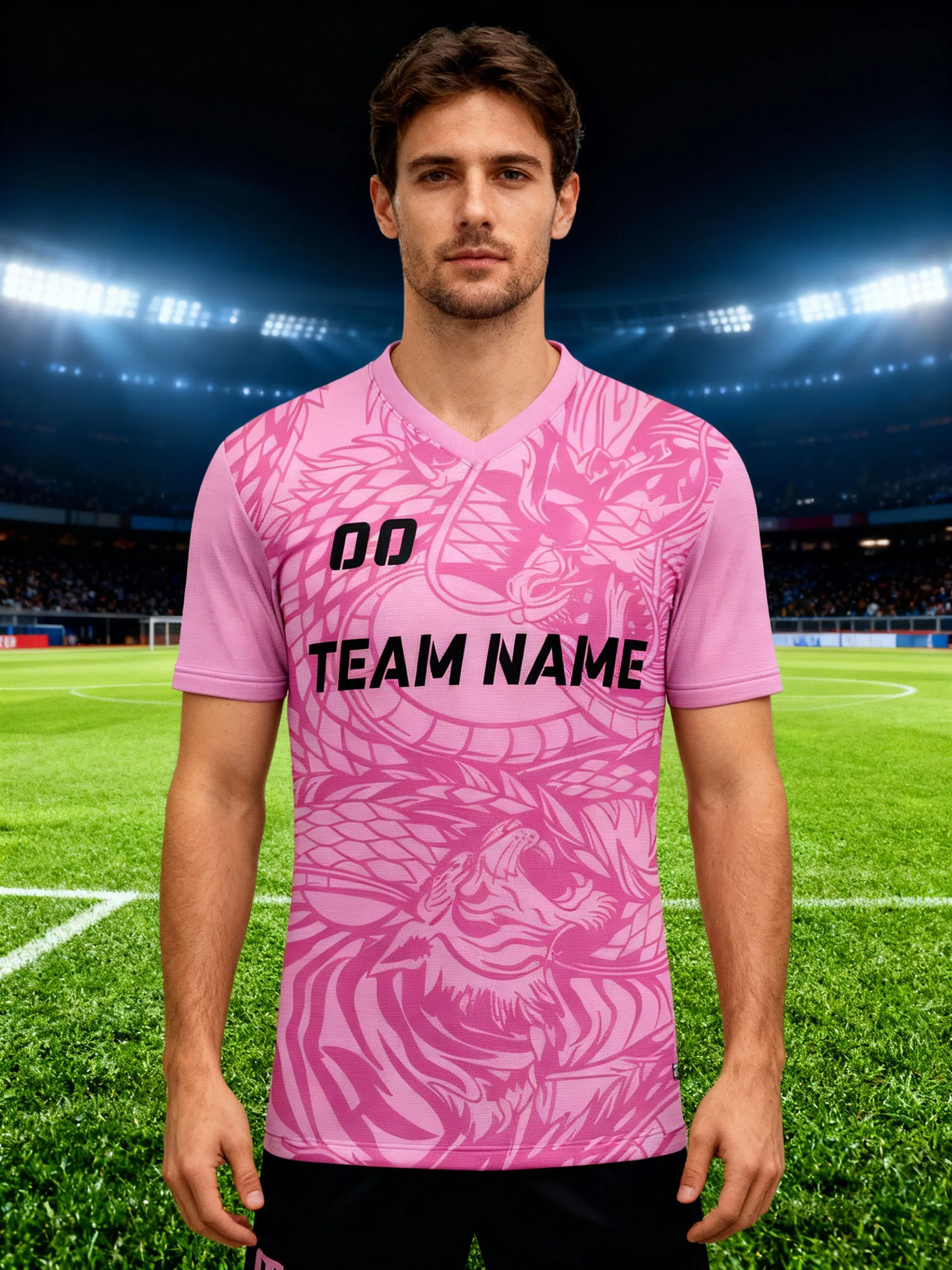Custom Soccer Jersey With Custom Image, Number And Name, mesh ventilated sweat proof training wear view 4