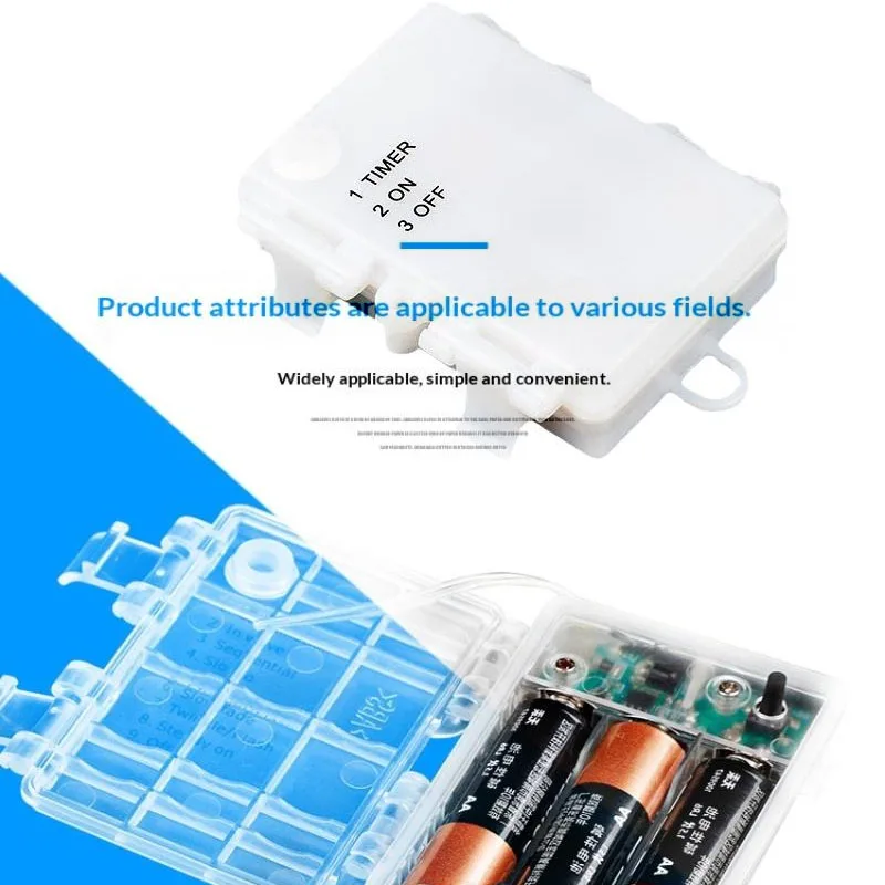 

1 шт. 3-секционный водонепроницаемый/пыленепроницаемый контейнер для батареек типа AA №5 со встроенным таймером.