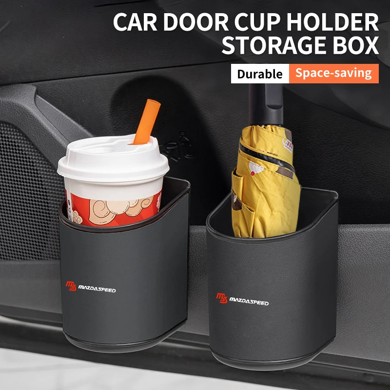 Car Seatback Cup Holder Door Organizer Tools Box Trash Can Interior For Mazda 6 3 CX5 5 2 323 CX7 Demio Atenza Axela MX30 CX30 C