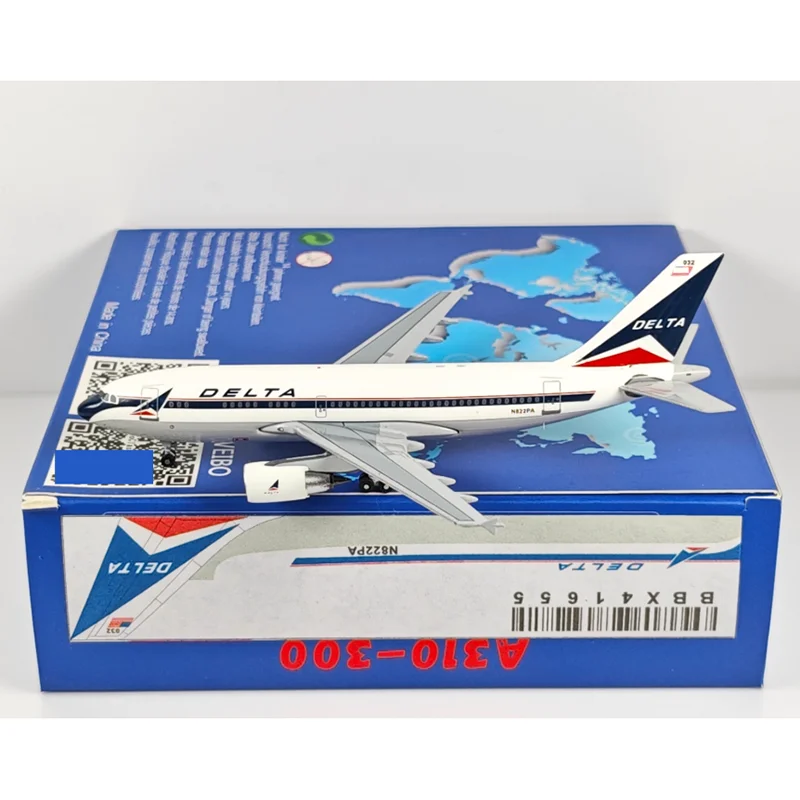 AeroClassics 1/400 Delta Air Lines A310 N822PA Modelo de avión de aleación fundida Artículo decorativo coleccionable
