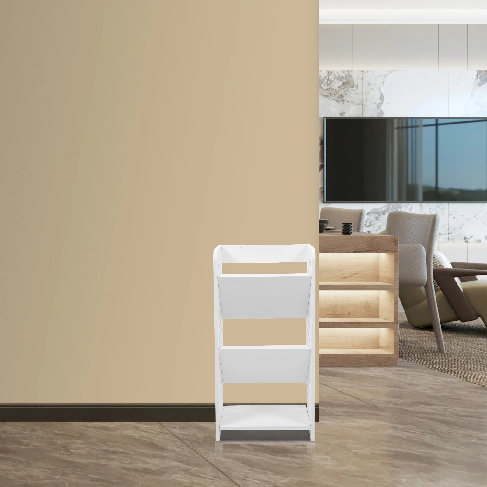 

Multi layer Shoe Rack 3 Layers 22cm Wide Simple European Style Carving Dust proof Economical Dormitory Storage ganizer