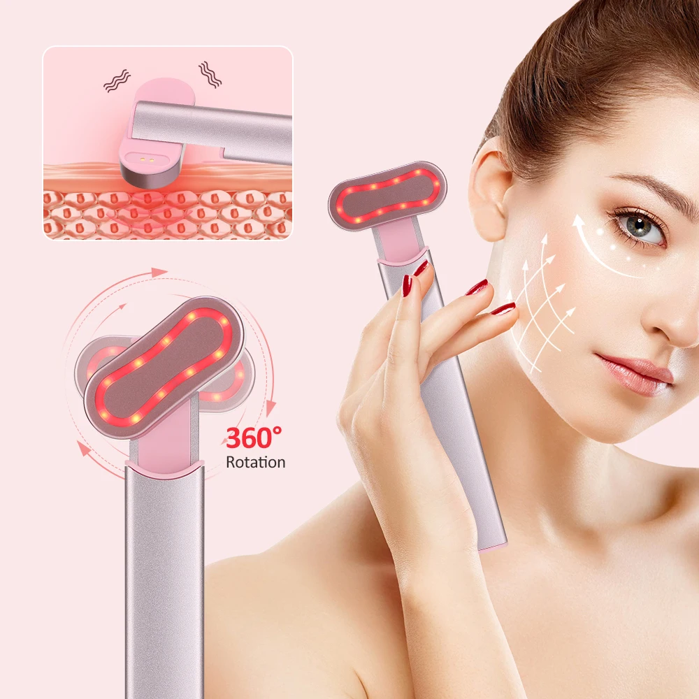 EMS Eye Massager Vibration Face Lifting Beauty Instrument Device Remove Wrinkle Dark Circles Hot Compress Skin Eye Care Tools