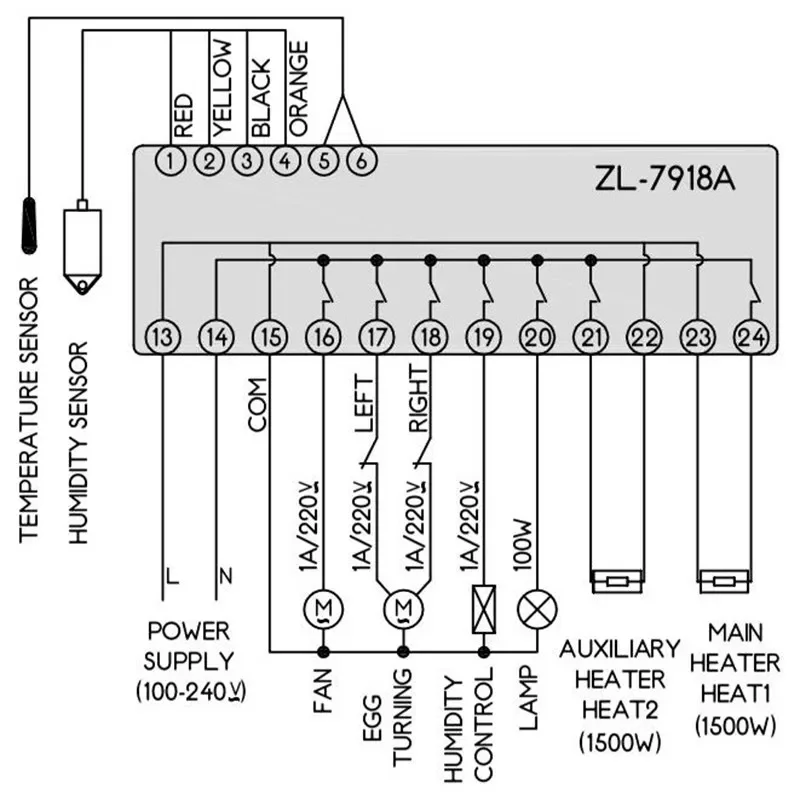 ZL-7918A 인큐베이터용 다기능 자동 계란 온도 습도 컨트롤러