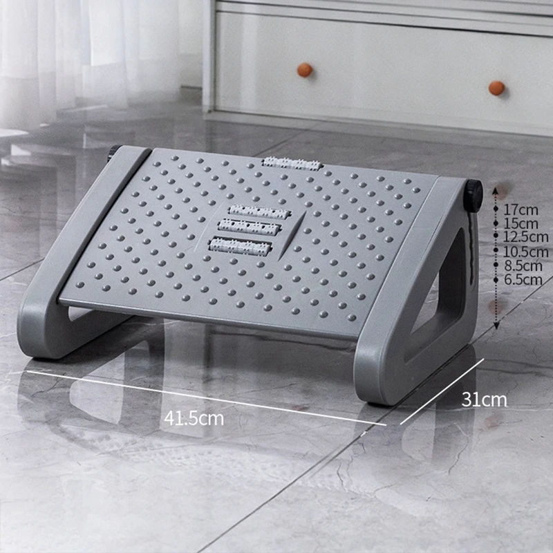 

Эргономичная подставка для ног под офисный стол с 6 регулировками высоты и нескользящими, устойчивыми ножками. Розничная торговля