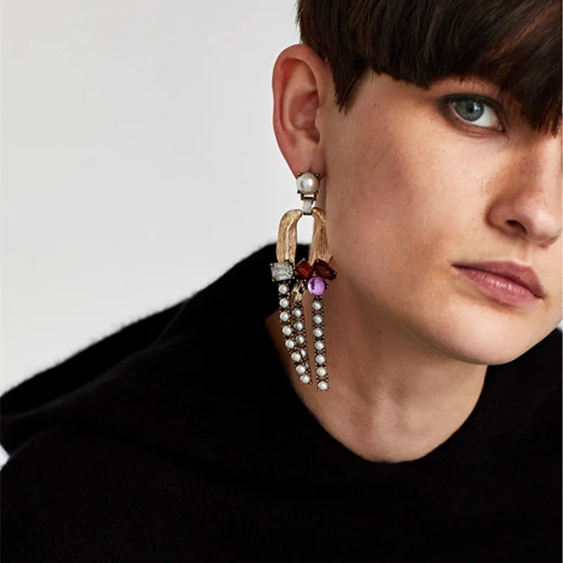 AliExpress earrings, pearl diamond earrings, Yiwu cross-border stud earrings, and one piece of jewelry will be sent on behalf of
