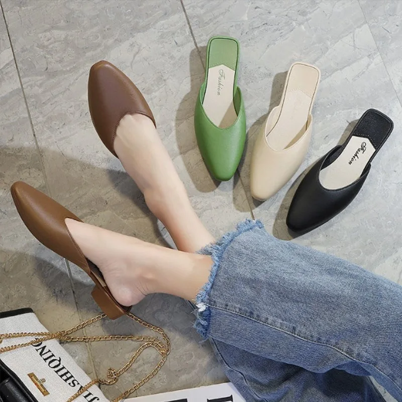Fashionable Korean Style Slip-On Slippers Women's Summer Outdoor Wear-Resistant Anti-Slip Summer Cool Sandals Female Model