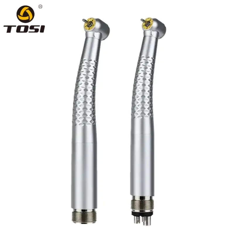 TOSI 5 LED High Speed Handpiece Dental Turbine With Circular Backlight  2/4 Hole Push Button 5 Water Spray Dentisty Turbine Pen