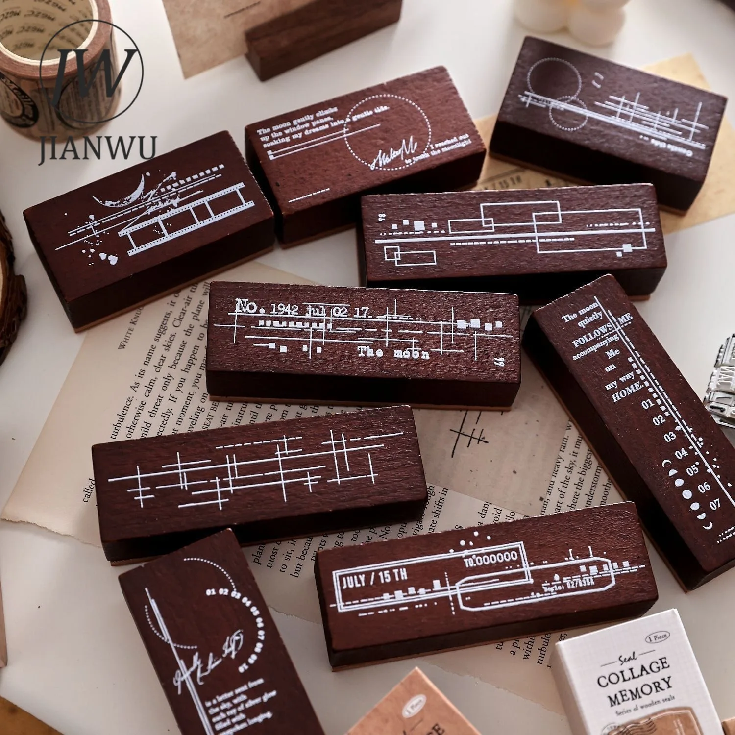 jianwu-sellos-de-madera-con-disenos-vintage-de-lineas-de-borde-y-paisajes-material-para-collage-creativos-para-diy-diario-material-escolar-y-papeleria