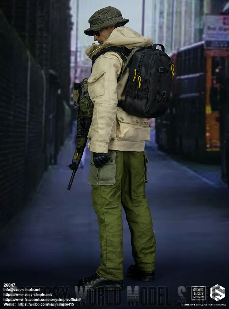 Modèle de figurine d'action Easy & Simple ES 26047, soldat masculin, opération urbaine, sniper, saut l'allemand, version trempée, ensemble complet, 12 en effet, échelle 1/6