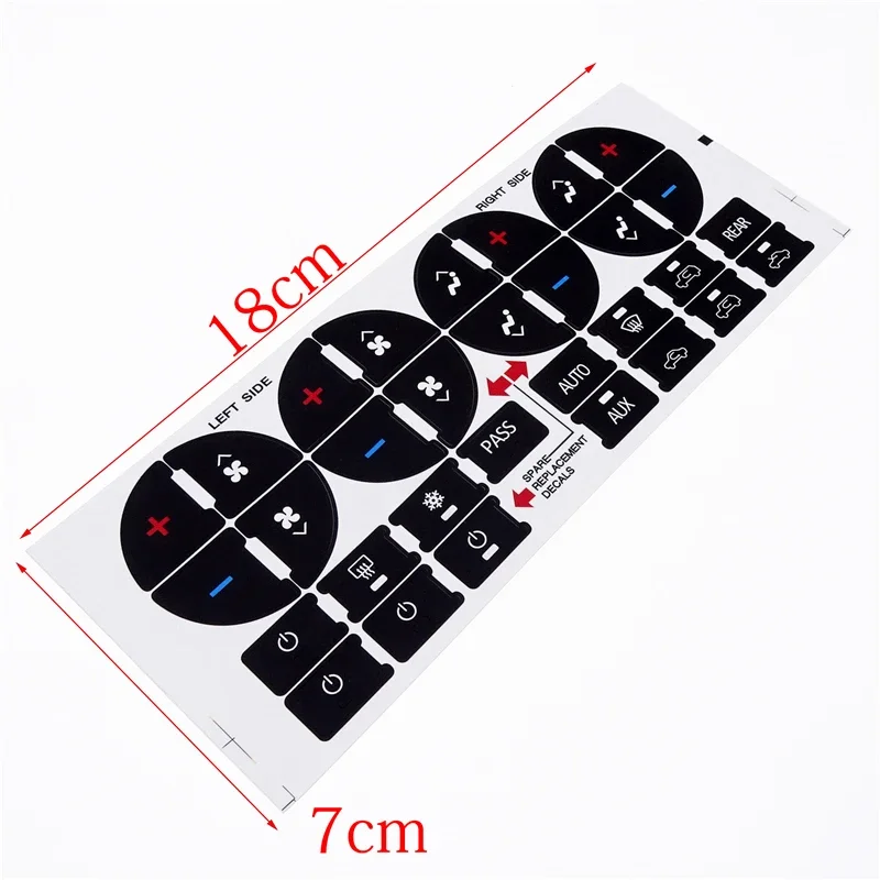 For GMC Buick Traverse Suburban Avalanche Chevy Car Air Condition AC Climate Control Button Repair Stickers Decoration Decals