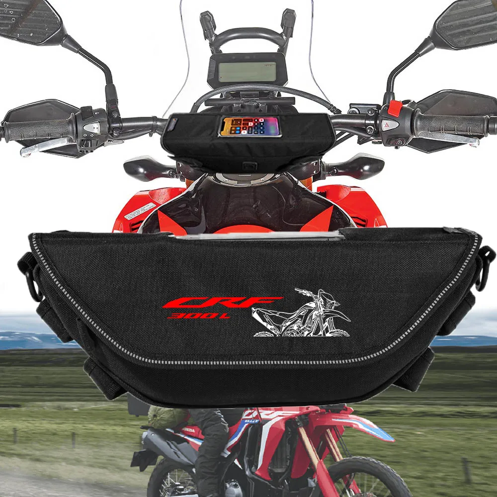 For Honda CRF300L CRF 300L CRF 300 L  Motorcycle accessory  Waterproof And Dustproof Handlebar Storage Bag  navigation bag