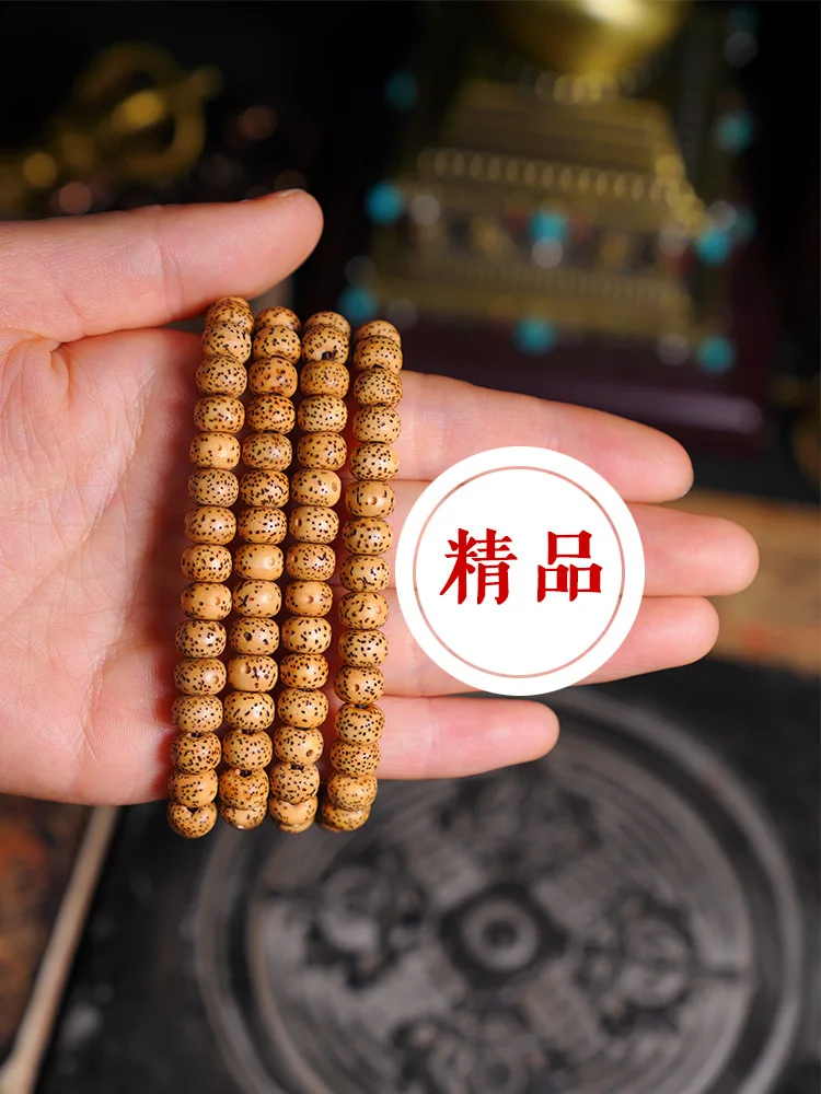 Star Moon 108 beads, made from aged Bodhi seeds, suitable for wearing as a necklace or bracelet during the first
