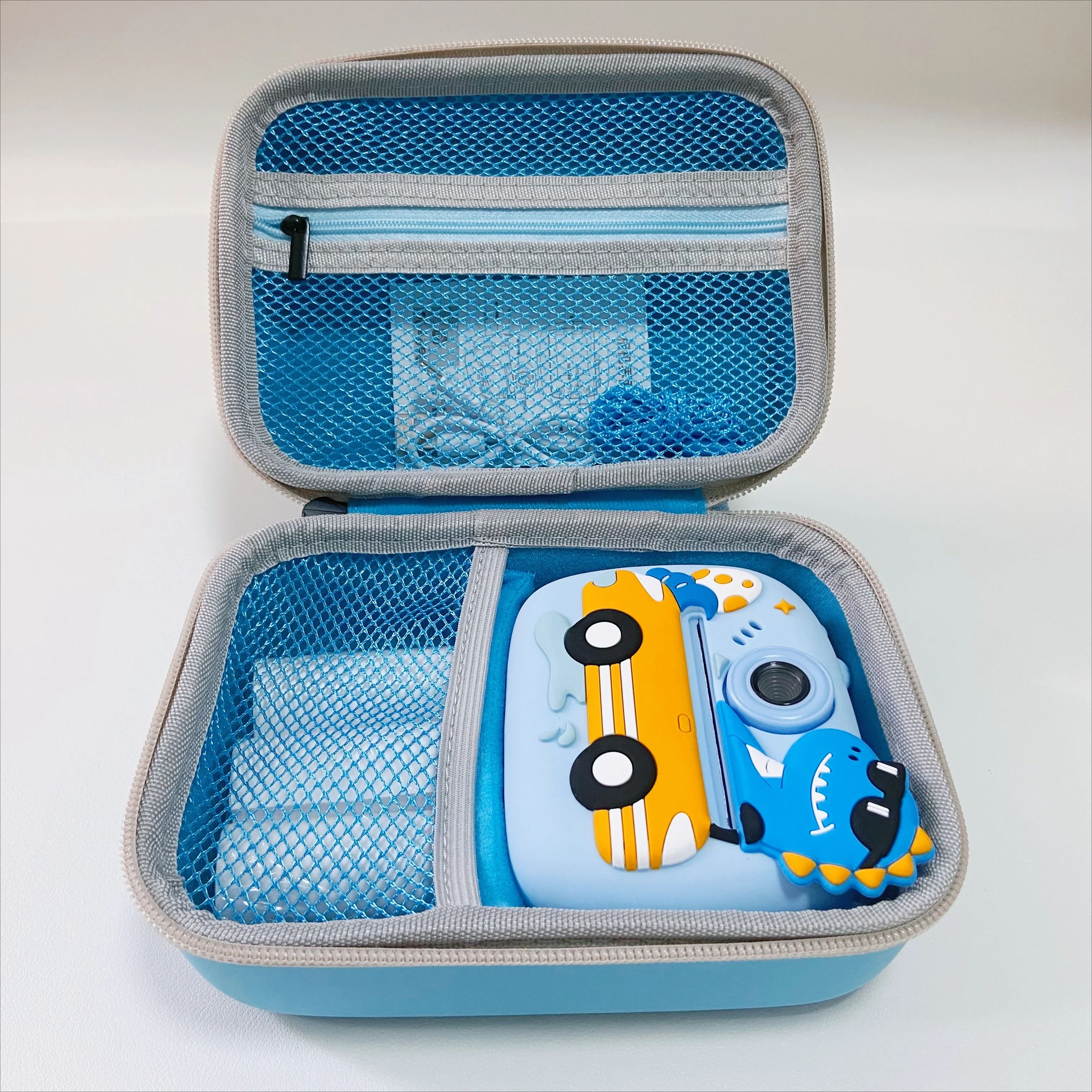 Mini-Kamera-Aufbewahrungstasche mit Griff, für kleine Kinder, Digitaldruckkamera, tragbar, EVA-Hülle, staubdichte Aufbewahrungsbox für Teile mit Reißverschluss